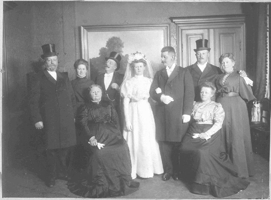Peter Kristoffer Mortensens & Karen Skudes bryllup i 1908